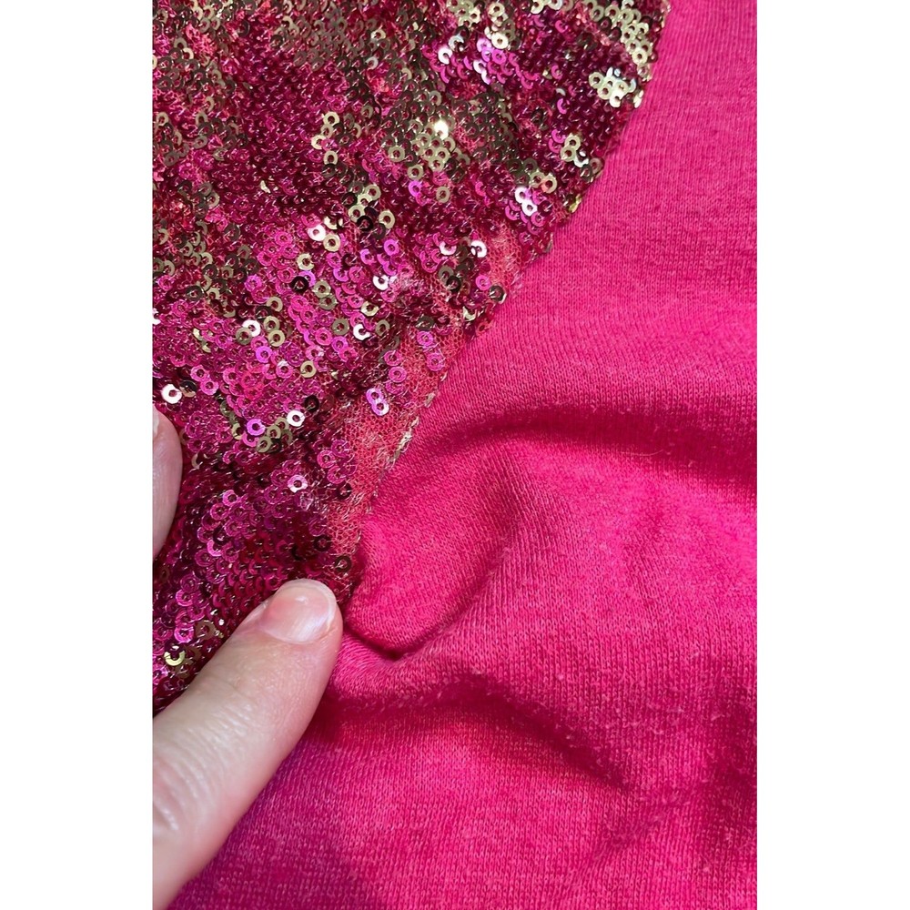 Rare Vs Pink Reversible Flip Sequin Bling Jacket - image 7